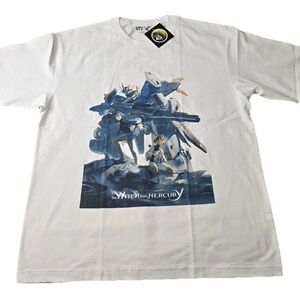 UNIQLO x Gundam T Shirt Japan XL White Suit Mercury Witch US L Large Japanese